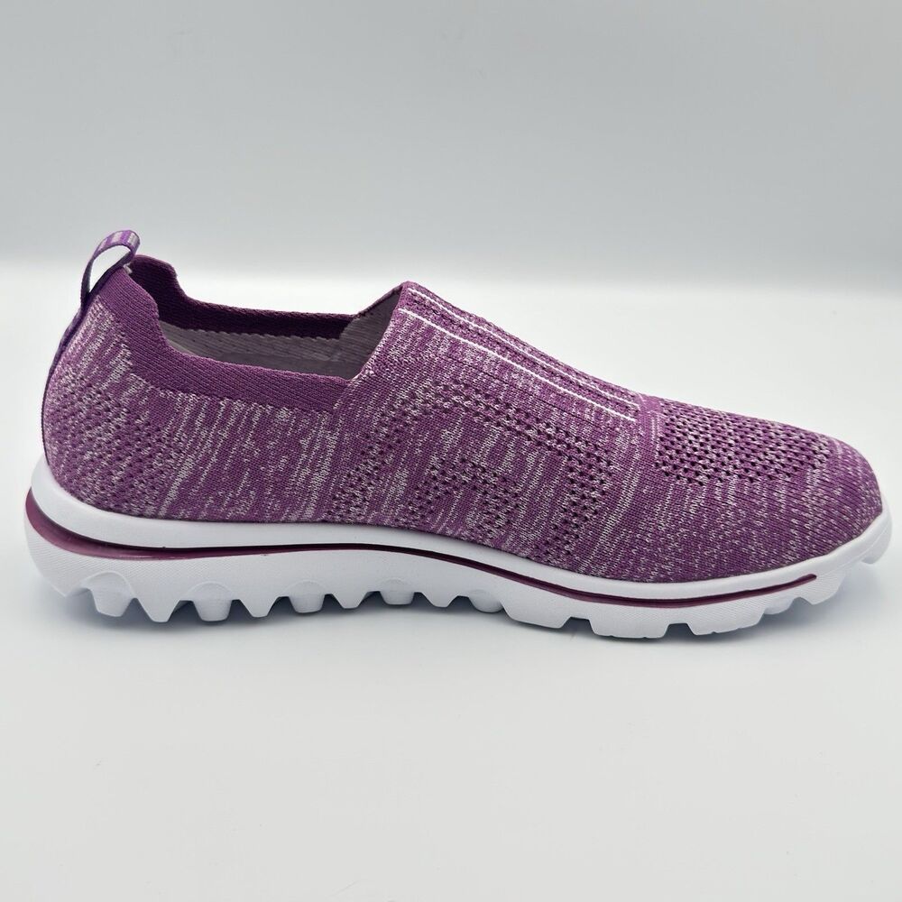 Propet Women's TravelActive Stretch Slip-On Shoes, Berry, 12 M - Picture 4 of 11